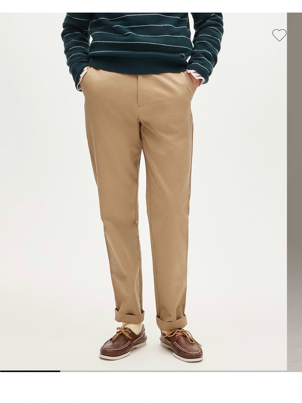 J. Crew Men's Khaki Chino Pants - Classic Broken In Fit 30W 34L